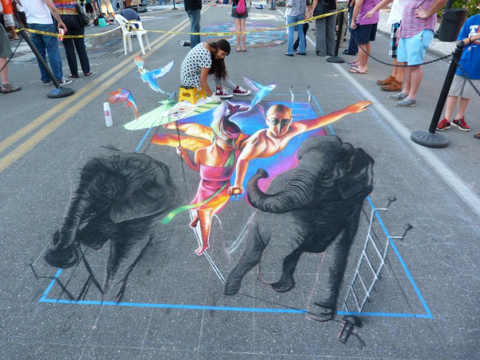 Фестиваль рисунка мелом 'Sarasota Chalk Festival 2012'