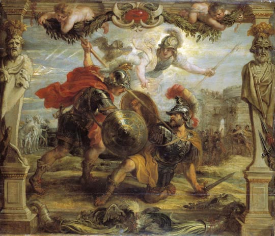 Ahile ucide Hector (Petru Raul Rubens (1677-1640) / 4711681_Ahilles_ybivaet_Gektora_Peter_Raul_Rubens_16771640_2 (540x464, 87Kb)