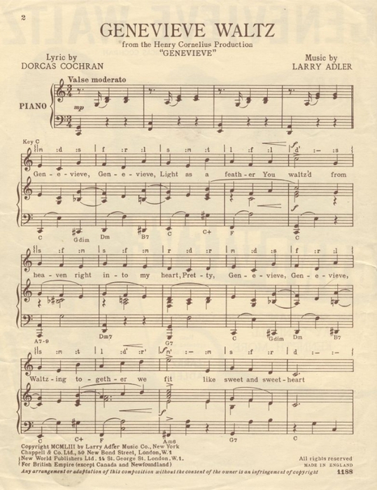 Genevieve Sheet Music 1 (539x700, 258Kb)