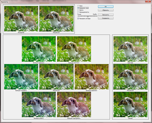 Выбираем вариации цвета в Photoshop CS6. Автоматическая цветокоррекция изображений