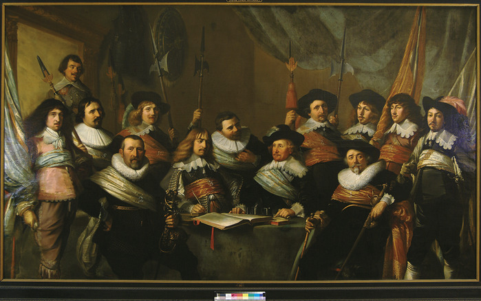 Pieter Claesz. Soutman - Officieren en onderofficieren van de Cluveniersdoelen uit de zittingsperiode 1639-1642 (700x438, 123Kb)