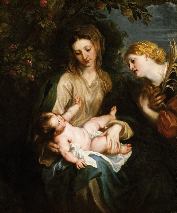 Антонис ван Дейк - Мадонна и младенец со святой Екатериной  (576x691, 118Kb)