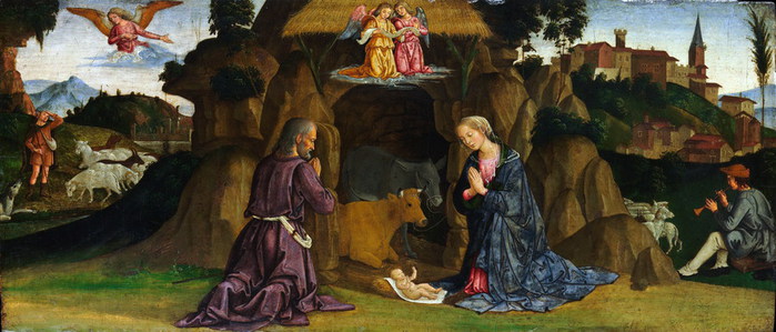 Антониаццо Романо (Италия, известен с 1452 - умер 1512) - Рождество (700x299, 77Kb)