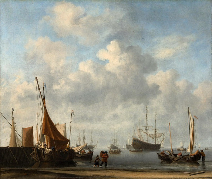 Виллем ван де Вельде II - Вход в голландский порт   ок. 1665 (700x590, 124Kb)