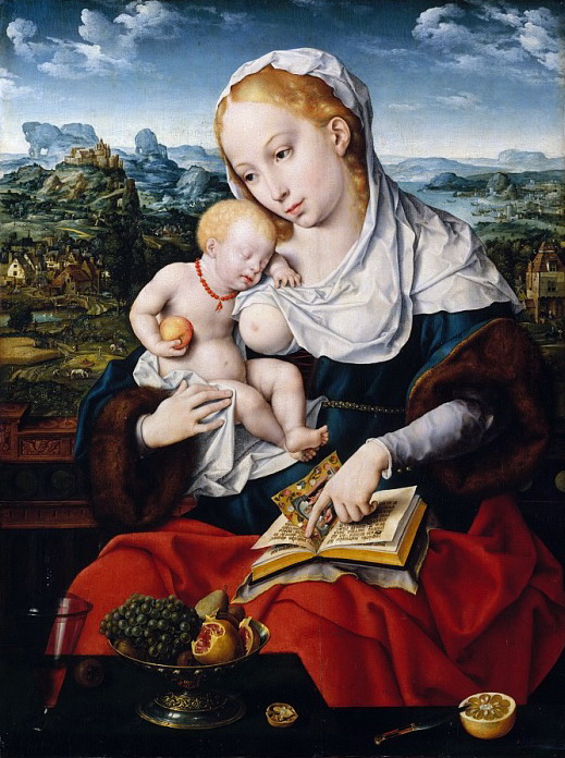 Йос ван Клеве и помощник - Богоматерь с младенцем ок. 1525 (519x696, 139Kb)