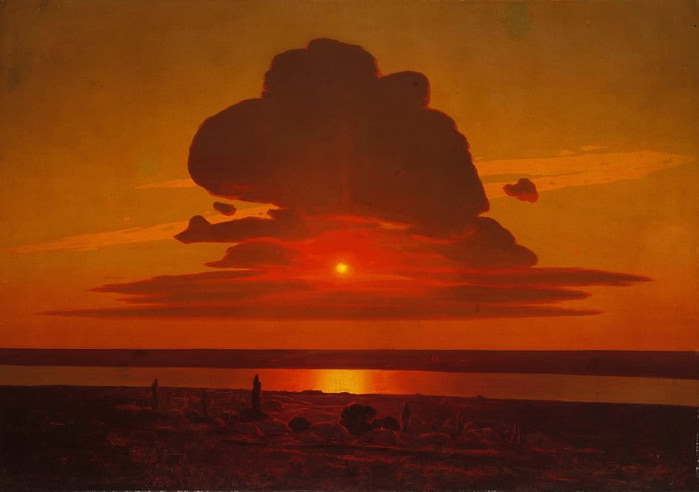 Архип Иванович Куинджи - Красный закат на Днепре 1905-1908 (700x492, 51Kb)