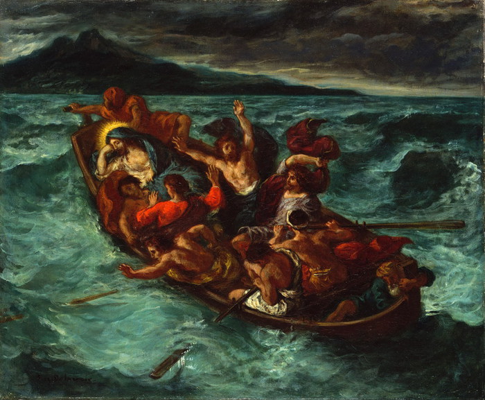 Эжен Делакруа - Христос спит во время бури (700x577, 124Kb)