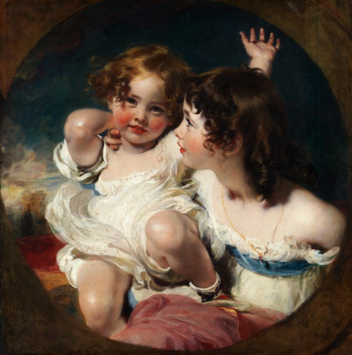 Сэр Томас Лоуренс - Дети Калмади (Эмили, 1818 - 1906 года, и Лаура Энн, 1820-1894)  1823 (693x700, 134Kb)