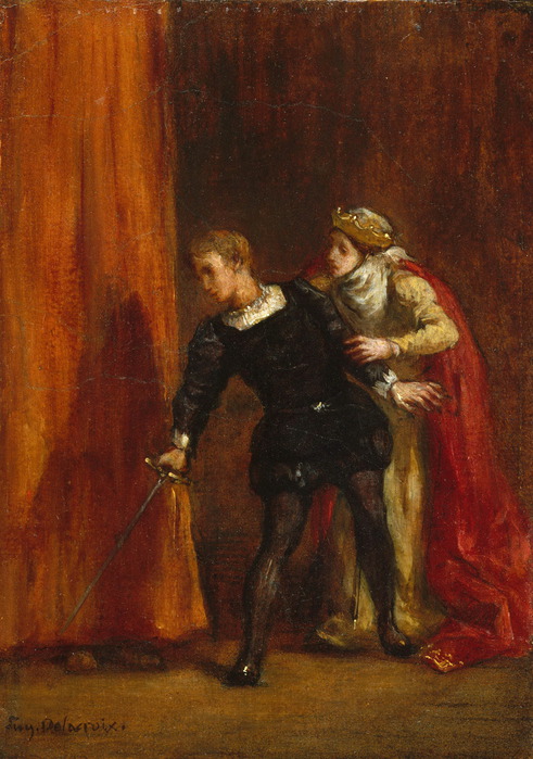 Эжен Делакруа - Гамлет и его мать (491x700, 122Kb)