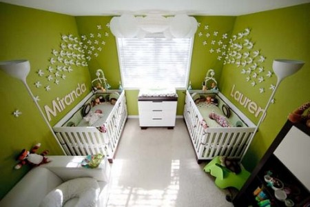 baby-twins-nursery-ideas-green-wall-bedroom-450x300 (450x300, 37Kb)