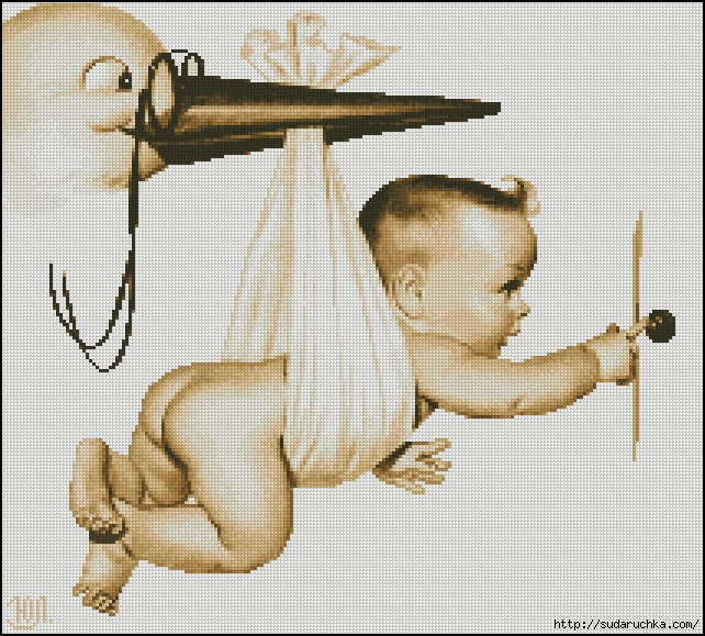 Схемы Вышивки Крестом Для Подушек Новорожденным