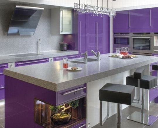 Дизайн Кухни Фиолетовый Цвет
