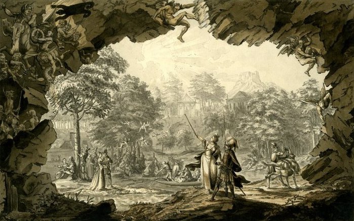 The Enchantress Cave, 1765. Чернила (700x436, 101Kb)