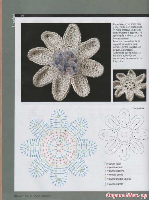 Para Ti журнал цветы крючком (25) (520x700, 239Kb)