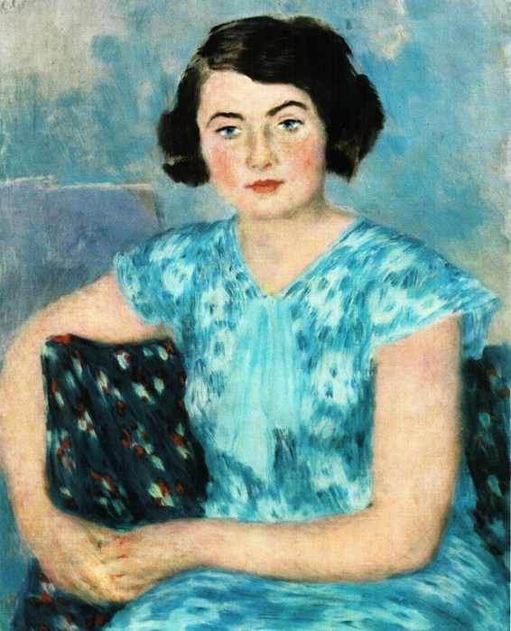 М.П. Рит в голубом. 1935 (566x700, 125Kb)