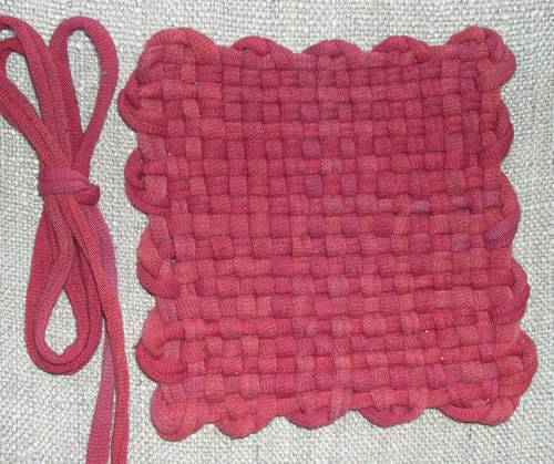 Плетение ковриков на рамке с гвоздями схемы