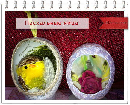 Пасхальные яйца в виде гнезда
