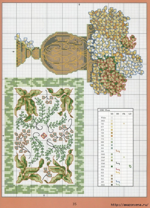 Отличный журнал вышивки Marie Barber - Cross-Stitch Florals (29) (506x700, 351Kb)