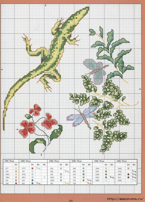 Отличный журнал вышивки Marie Barber - Cross-Stitch Florals (33) (505x700, 322Kb)