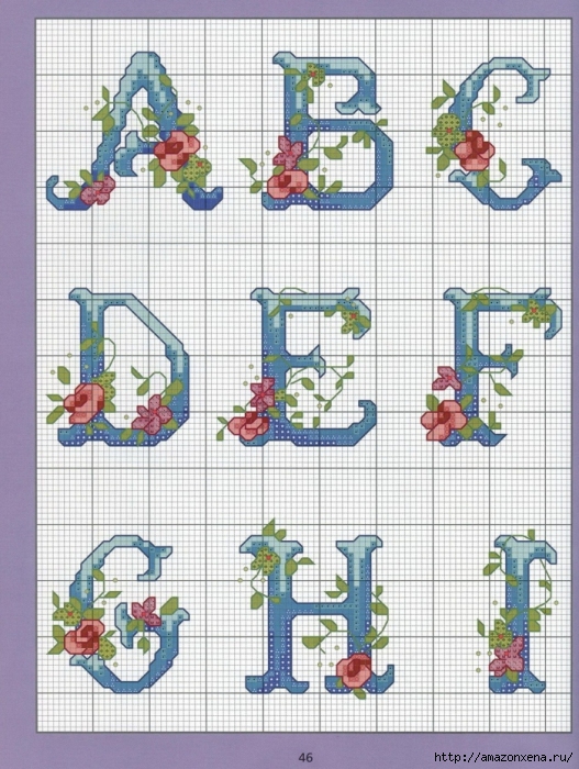 Отличный журнал вышивки Marie Barber - Cross-Stitch Florals (40) (527x700, 327Kb)