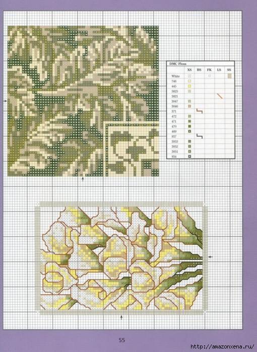 Отличный журнал вышивки Marie Barber - Cross-Stitch Florals (49) (510x700, 328Kb)