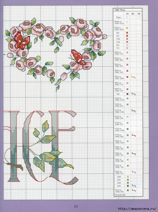 Отличный журнал вышивки Marie Barber - Cross-Stitch Florals (51) (522x700, 298Kb)