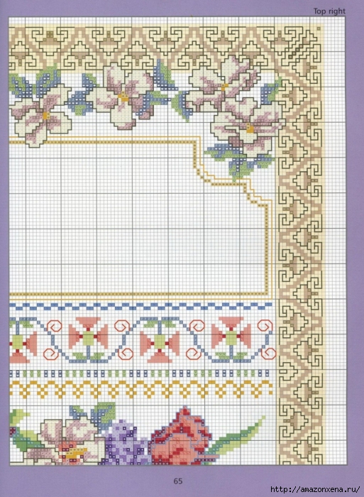 Отличный журнал вышивки Marie Barber - Cross-Stitch Florals (59) (513x700, 332Kb)