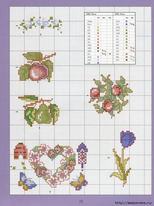 Отличный журнал вышивки Marie Barber - Cross-Stitch Florals (66) (522x700, 301Kb)