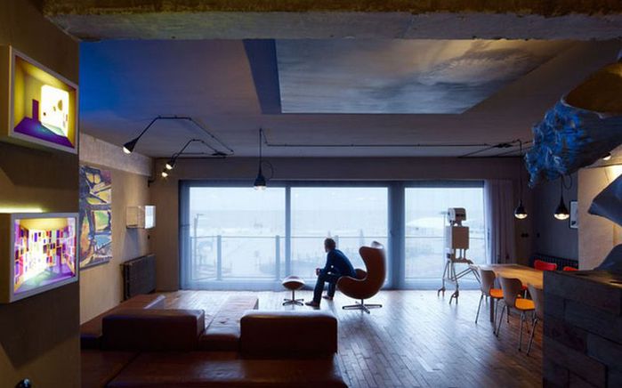 Cтиль лофт в интерьере квартиры от студии OOZE Architects 2 (700x436, 43Kb)