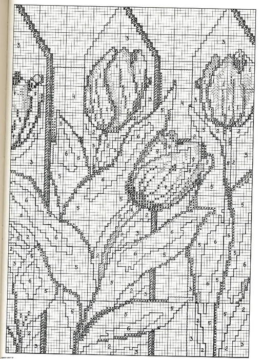 вышивка на подушке. тюльпаны (1) (513x700, 344Kb)