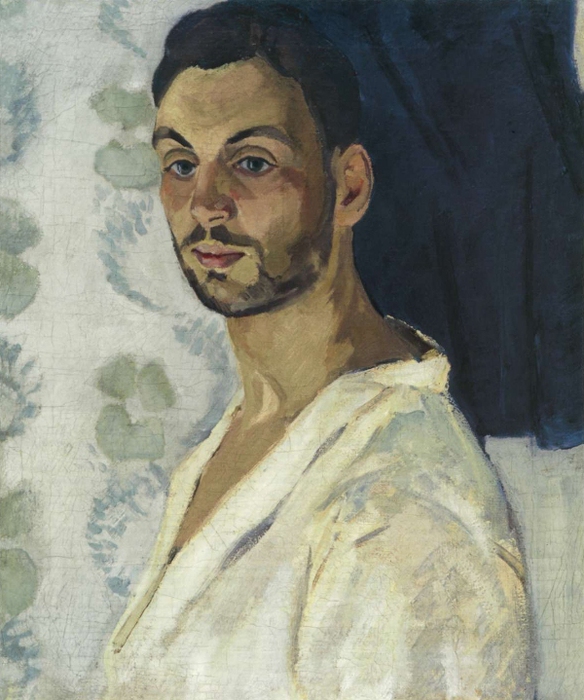 Автопортрет на синем фоне, 1909 (584x700, 240Kb)