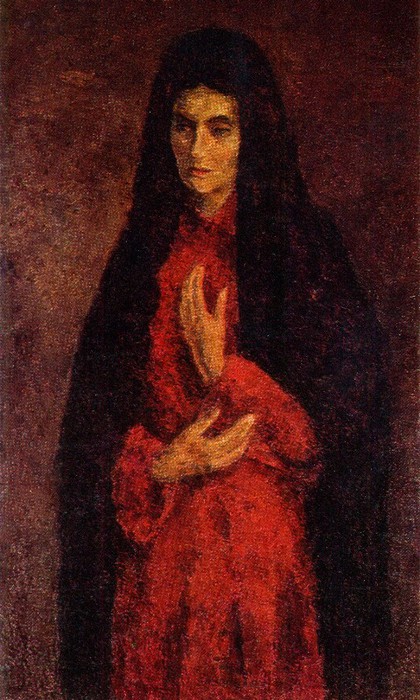 В черной шали (А.В.Щекин-Кротова), 1948 (420x700, 113Kb)