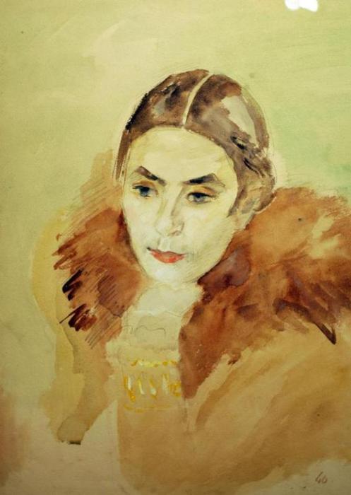 Портрет А. Щекин-Кротовой. 1940 (497x700, 36Kb)