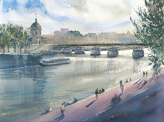 La Seine, Paris, France (550x411, 213Kb)
