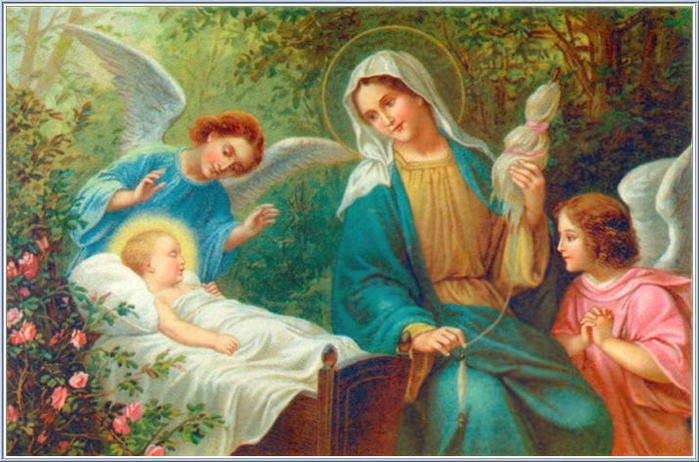 Для декупажа. Изображения Девы Марии с сыном Иисусом (3) (700x462, 67Kb)