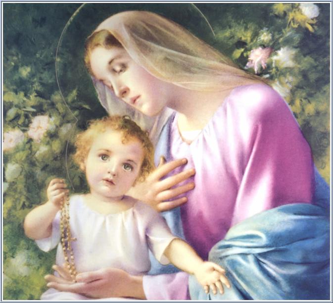 Для декупажа. Изображения Девы Марии с сыном Иисусом (12) (673x612, 57Kb)