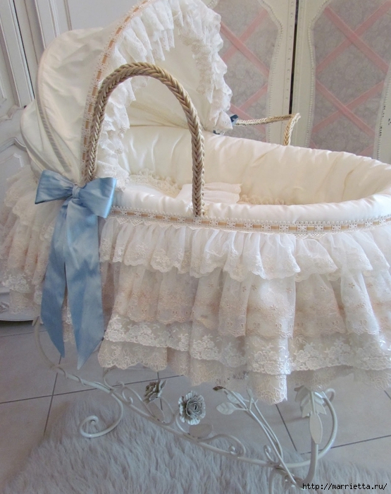 Очень красивая идея оформления кроватки для новорожденного (5) (555x700, 267Kb)