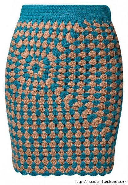 Вязание крючком. Две юбки столбиками с накидом (3) (416x600, 282Kb)