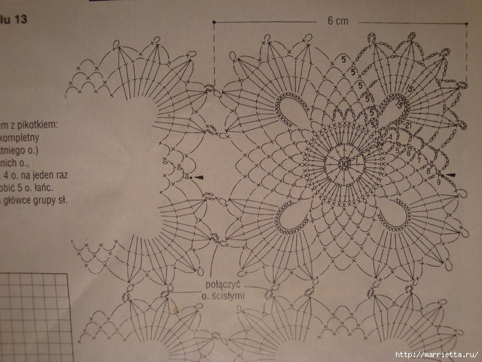 Вязание крючком. Красивая скатерть. СХЕМА (1) (700x525, 290Kb)
