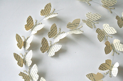 Бумажные бабочки в интерьере. Шаблон бабочки (5) (398x264, 255Kb)