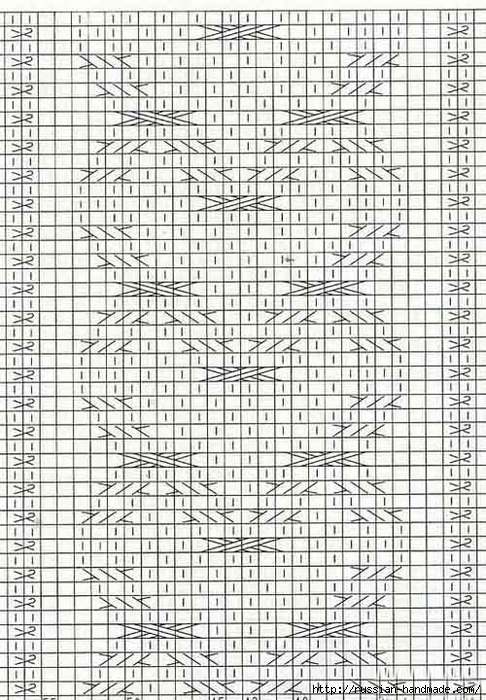 Вязание спицами. Теплая короткая юбочка с сердечками (2) (486x700, 336Kb)