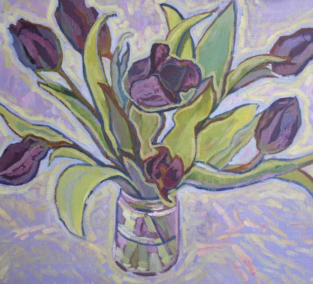 Фиолетовые тюльпаны (633x575, 105Kb)