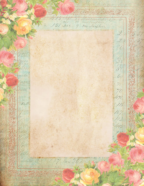 blue distressed ledger & roses stationery ~ lilac-n-lavender (494x640, 126Kb)