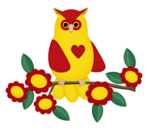  Lacarolita_Spring is Here Owl1 (600x517, 250Kb)