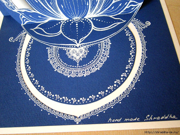 3D-открытка Будда в лотосе, синий, автор Shraddha (3) (700x525, 391Kb)