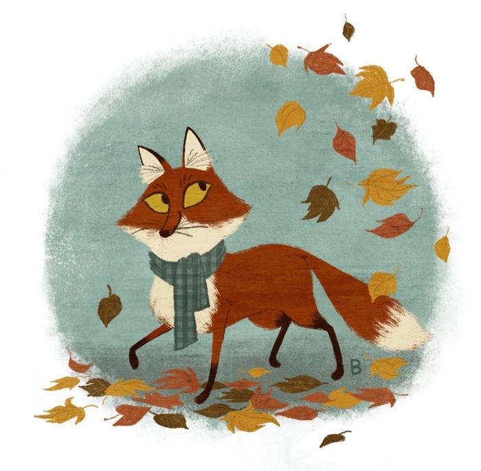 fall fox (700x686, 254Kb)