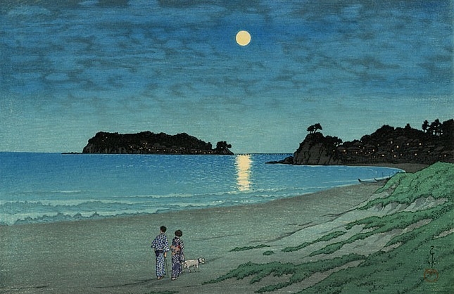Hasui Kawase. Shichirigahama, Сошу, 1930 (645x418, 199Kb)
