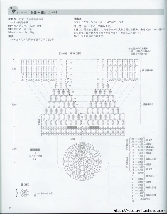 Вяжем крючком пирожные с десертом. Японская книжка со схемами (87) (546x700, 208Kb)