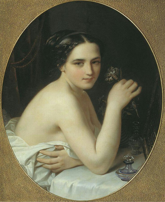 Тыранов Алексей Васильевич 1808-1859 Девушка с цветком (571x700, 101Kb)