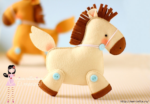 Выкройка Burda №6495 — Мягкие игрушки: Лошадь и Единорог